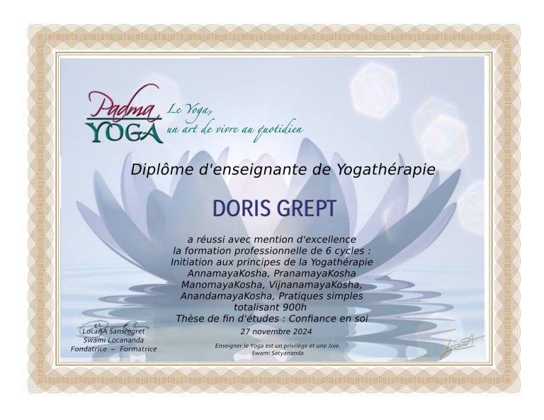 yoga thérapie; Valais Martigny Finhaut